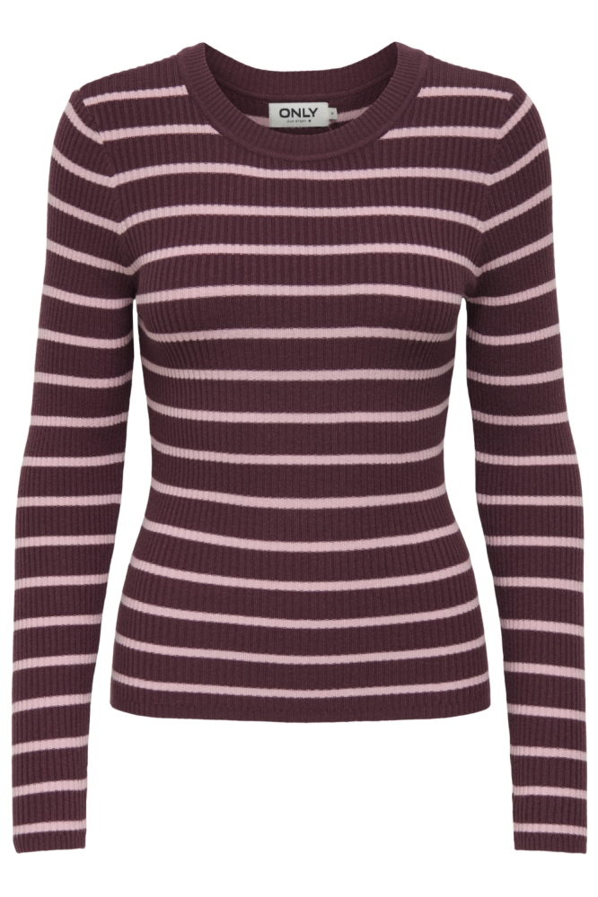 ONLLOUISA LS PULLOVER KNT 15344579 MAUVE WINE BLEACHE